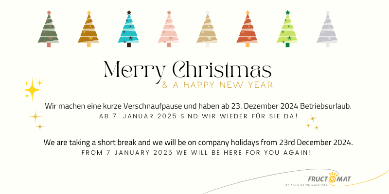 Weihnachten, Neujahr und Betriebsurlaub